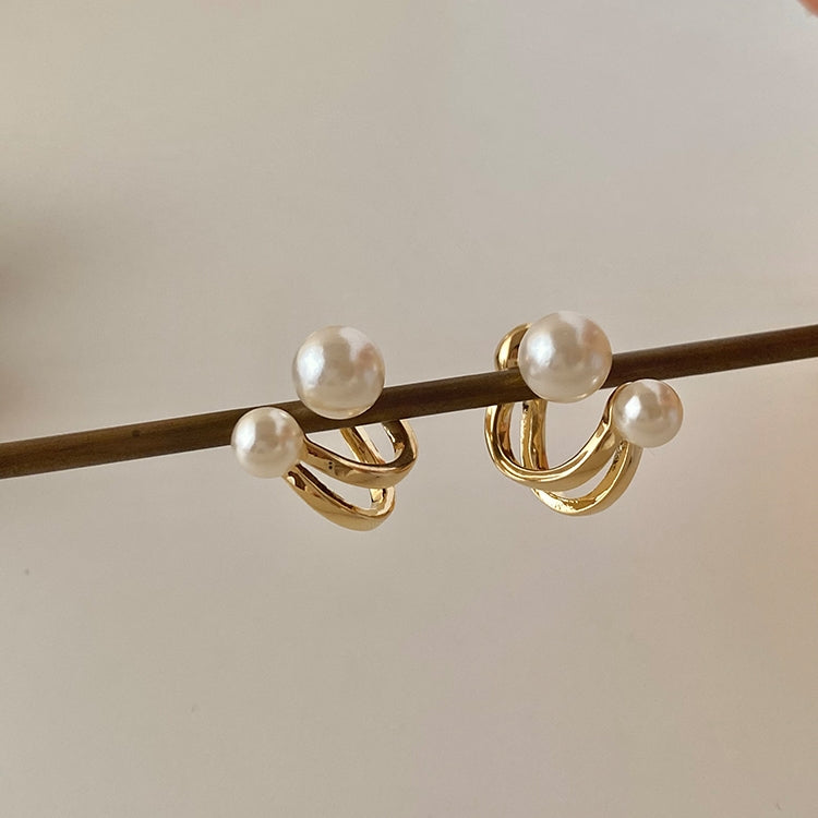 Pearl hoop earrings PRCL903180
