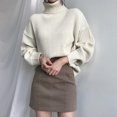 High Neck Over Rib Knit PRCL901528