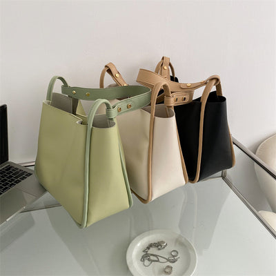 Bicolor Leather Tote Bag PRCL904994