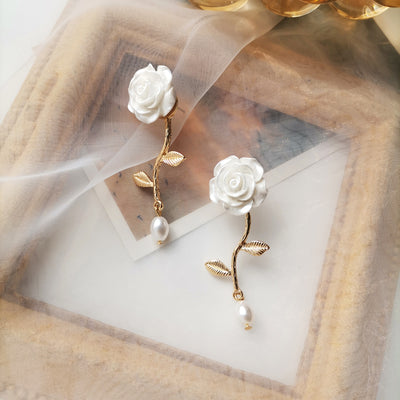 White Rose Earrings PRCL903278