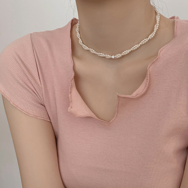 Double Pearl Choker PRCL904765 