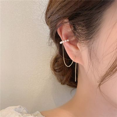 Chain Earrings with Ear Cuff PRCL903201