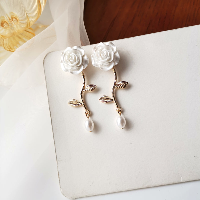 White Rose Earrings PRCL903278