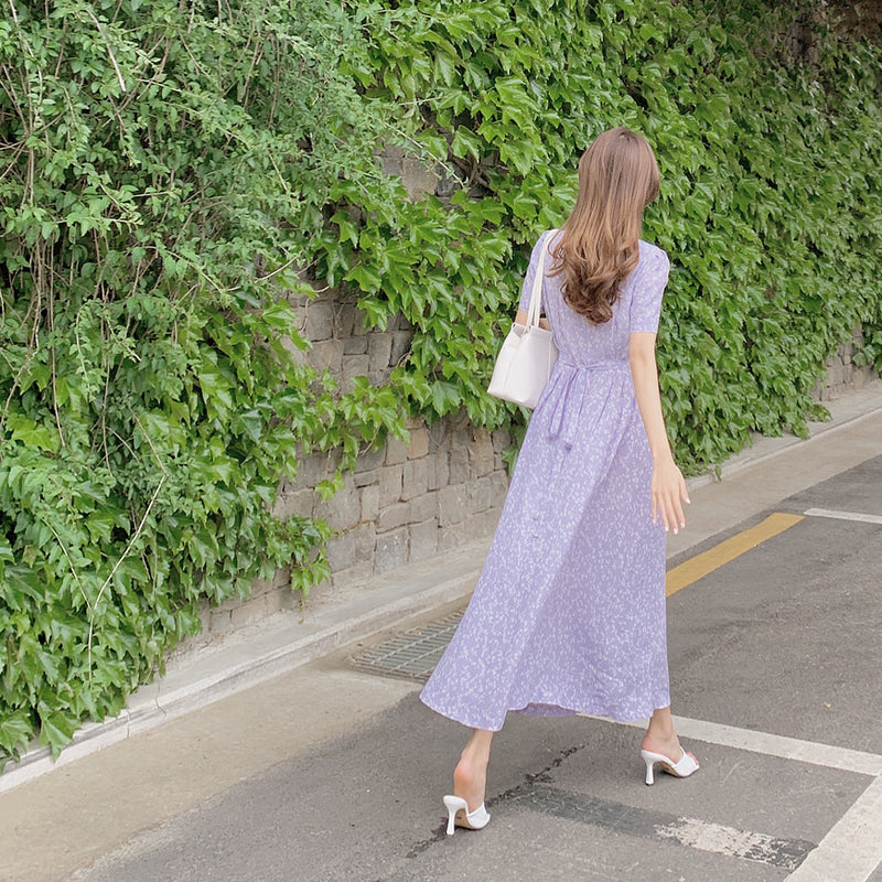 Lavender Flower Dress PRCL901095