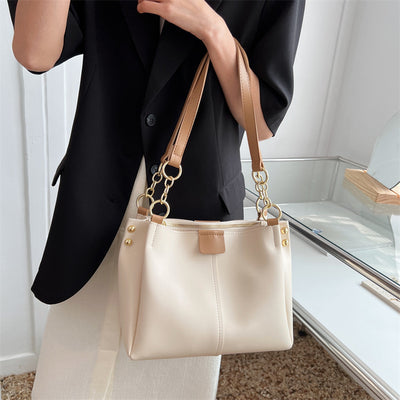Gold Chain Leather Tote Bag PRCL905134