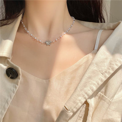 Pearl &amp; Butterfly Necklace PRCL903314
