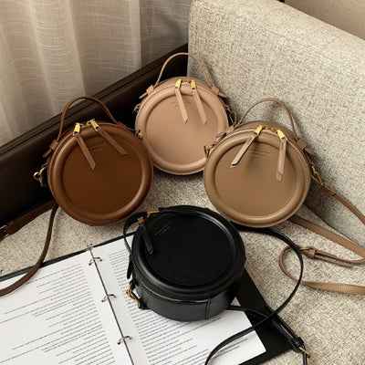 Leather round bag PRCL901459