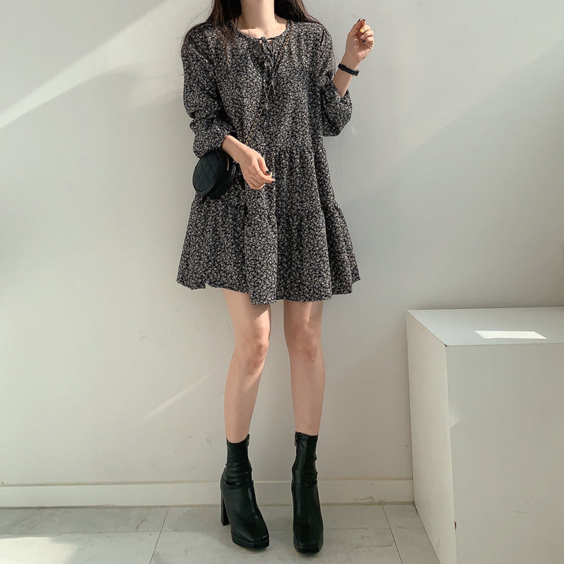 花柄ティアードミニワンピース PRCL903276