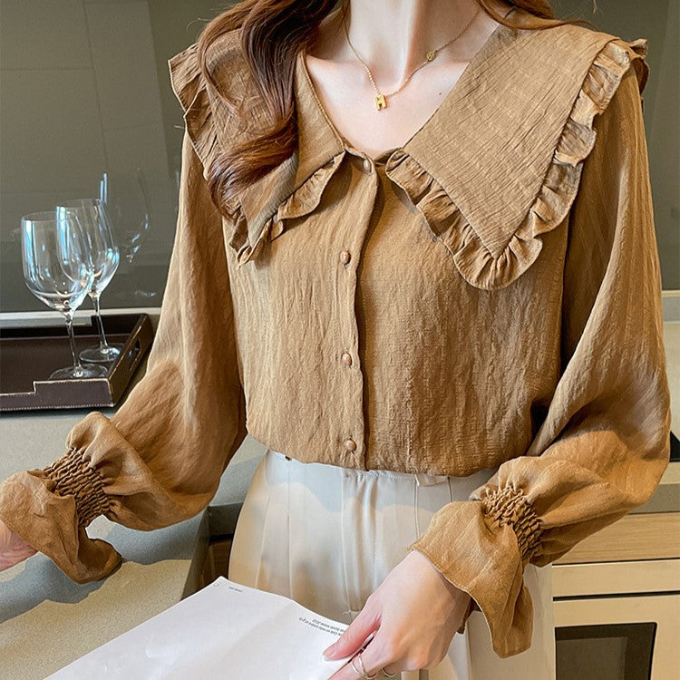 Frilled collar blouse PRCL905450
