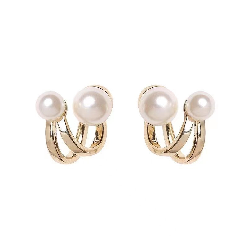 Pearl hoop earrings PRCL903180