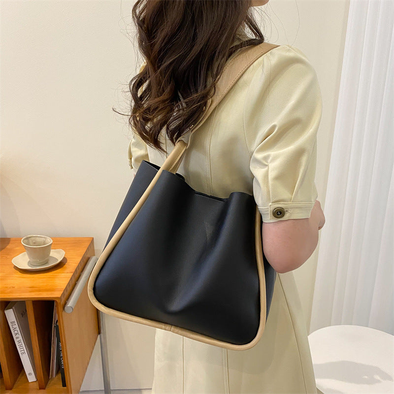 Bicolor Leather Tote Bag PRCL904994