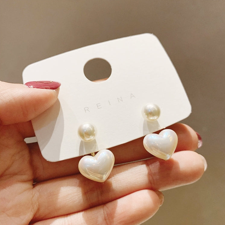 Pearl &amp; Heart Earrings PRCL902985