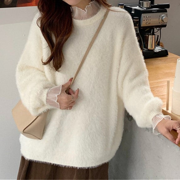 Layered shaggy knit PRCL905371