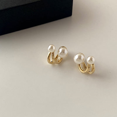 Pearl hoop earrings PRCL903180