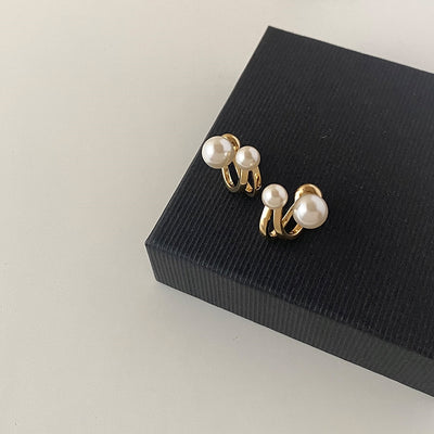 Pearl hoop earrings PRCL903180
