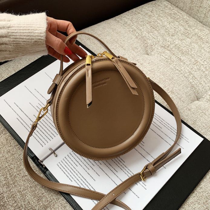 Leather round bag PRCL901459