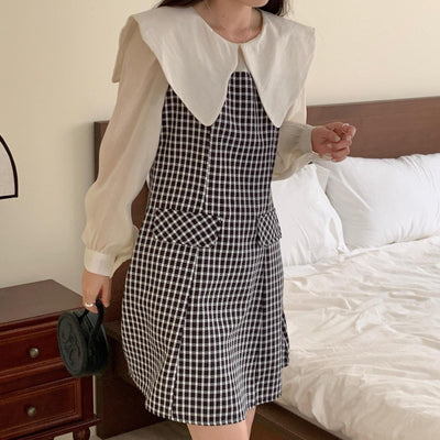 Docking mini check dress PRCL905486