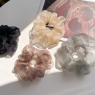 Sheer scrunchie with lame PRCL903108