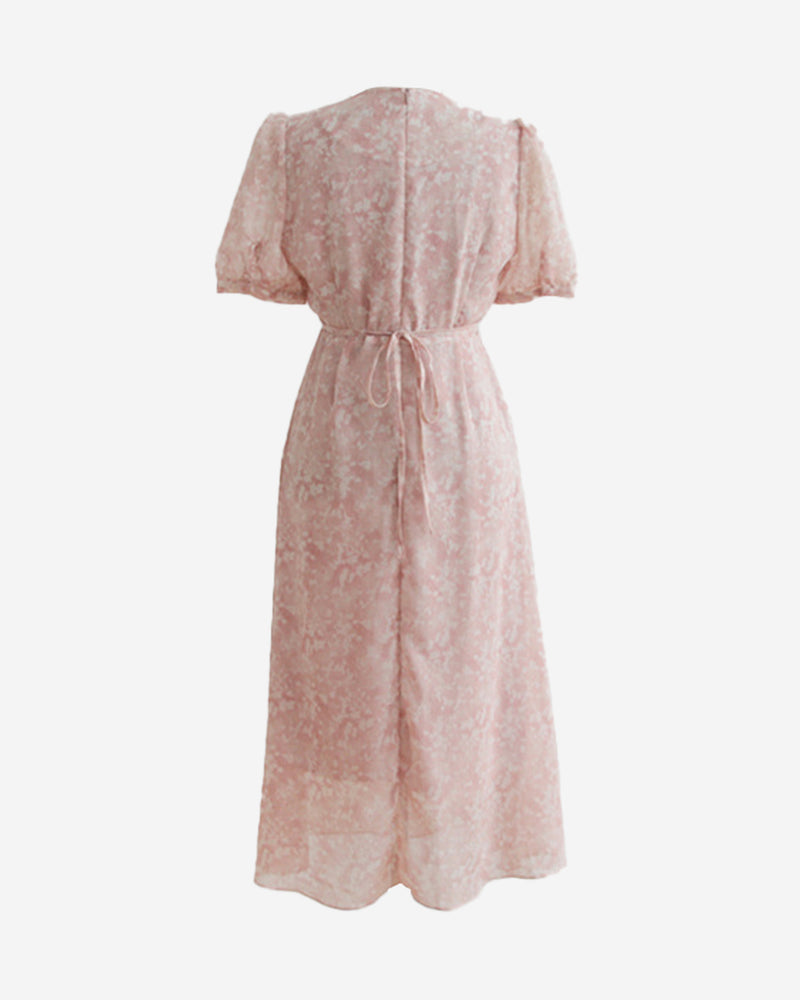 V neck pastel pink dress PRCL905860 